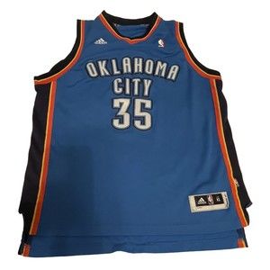 Kevin Durant Adidas Oklahoma City Thunder Jersey Youth Large +2” Length READ